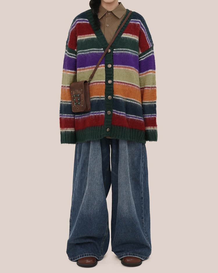 teenage dream striped cardigan