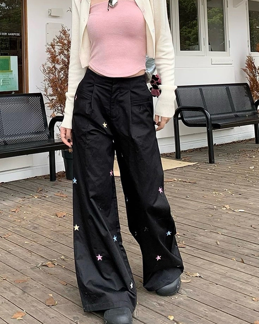 star girl aesthetic baggy pants